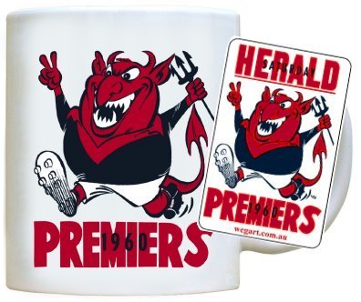 Melbourne 1960 Premiership Mug WITH FREE FRIDGE MAGNET